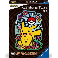 RAVENSBURGER Puzzle en Bois Pikachu 300 pièces la boîte