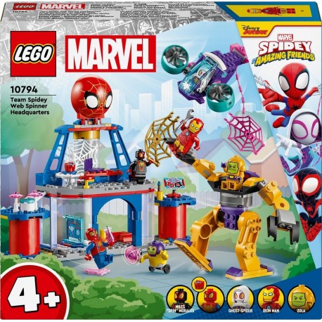 LEGO 10794 Marvel Spidey et Ses Amis Extraordinaires Le QG des Lanceurs de Toile de l'Équipe Spidey