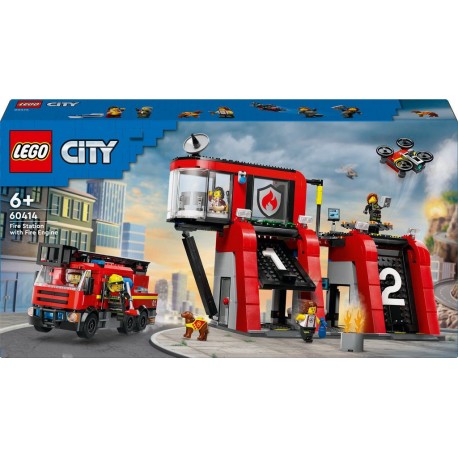 LEGO 60414 City La Caserne et le Camion de Pompiers