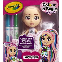 CRAYOLA Poupée à colorier Color'n'style friends Lavender