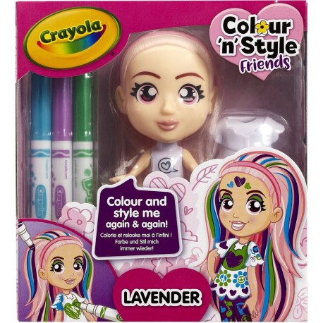 CRAYOLA Poupée à colorier Color'n'style friends Lavender