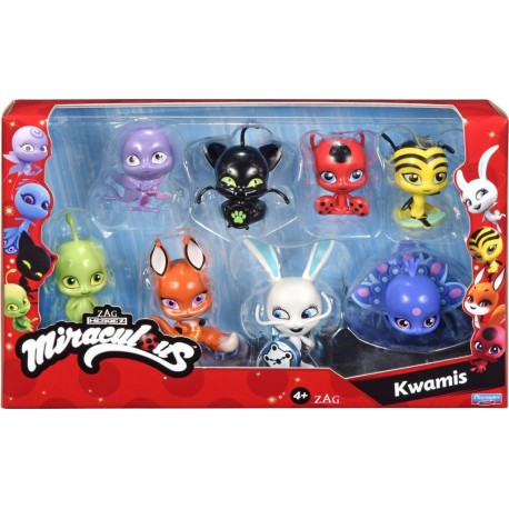 MIRACULOUS Coffret de 8 figurines Kwami lot de 8 mini figurines