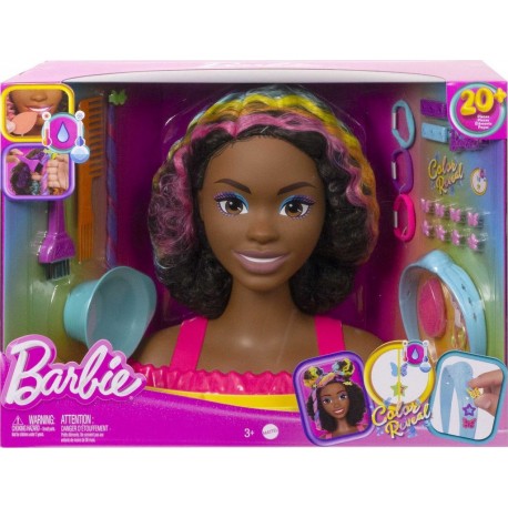 MATTEL Tête à coiffer Barbie Brune la poupée