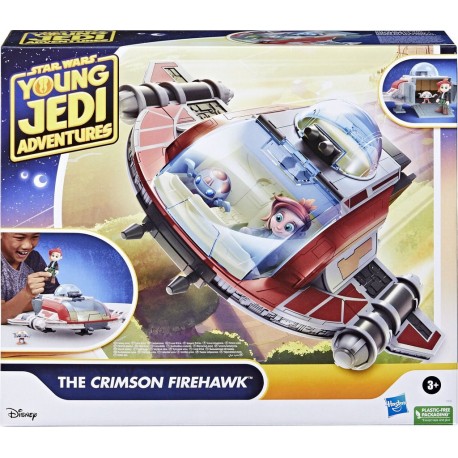 STAR WARS Vaisseau Crimson Firehawk Young Jedi Adventures les figurines et le vaisseau