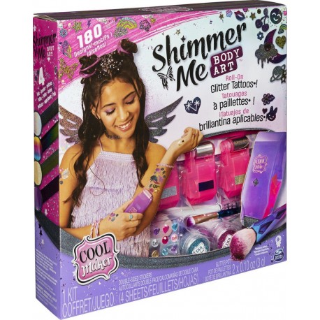 COOL MAKER Tatouages éphémères Shimmer Me Body Art le coffret