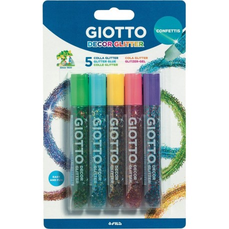 GIOTTO Colle confettis x5 lot de 5 colles