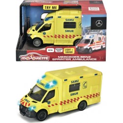 MAJORETTE Camion d'ambulance samu Mercedes la boîte