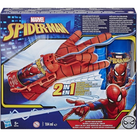 MARVEL Gant 2en1 lance fluide et eau Spider-Man le jeu et ses accessoires