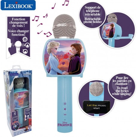 LEXIBOOK Microphone Bluetooth La reine des Neiges le microphone