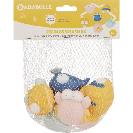 BADABULLE Jouet de bain gicleur lot de 6 jouets