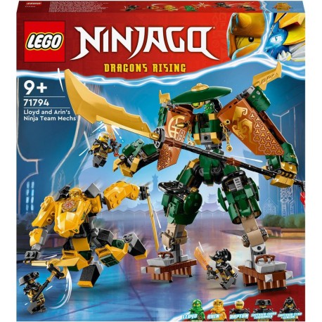 LEGO 71794 NINJAGO L'Équipe de Robots des Ninjas Lloyd et Arin