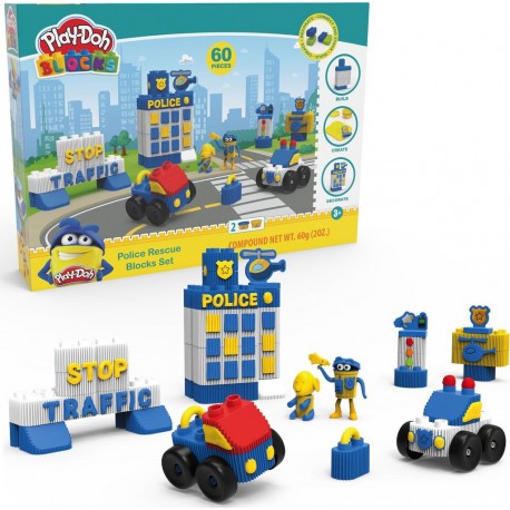 GP TOYS Play-doh Blocks police le jeu de 60 pièces