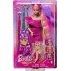 MATTEL Coffret Barbie Chevelure Rose le coffret