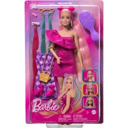 MATTEL Coffret Barbie Chevelure Rose le coffret