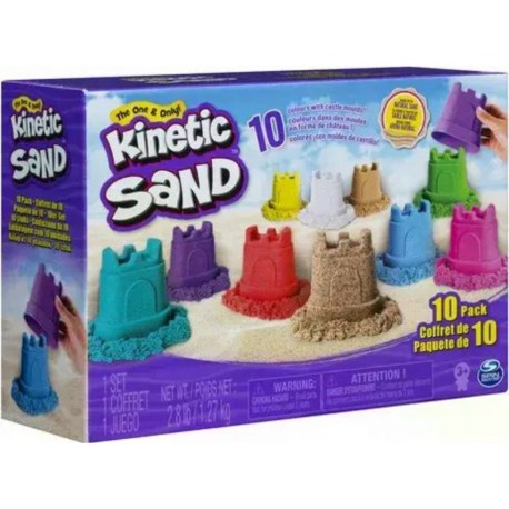 SPIN MASTER Recharge sable magique coffret 10 couleurs Kinetic Sand