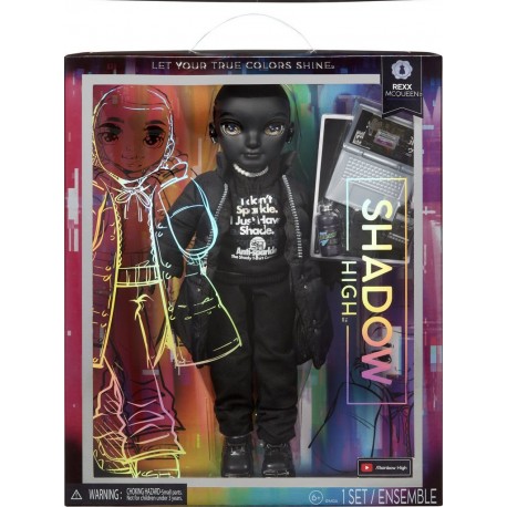 RAINBOW HIGH Poupée Shadow High Fashion Doll Rexx Mcqueen noir Série 2 la poupée