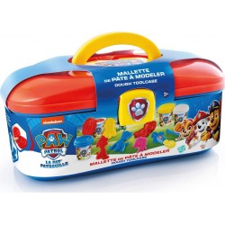 PAW PATROL Pâte à modeler avec accessoires et malette de rangemement lot de 4 pâtes à modeler + accessoires + malette