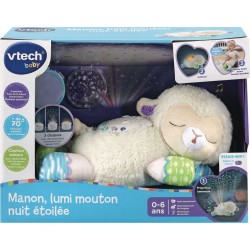 VTECH Veilleuse peluche Manon, lumi mouton nuit étoilée BABY la boîte