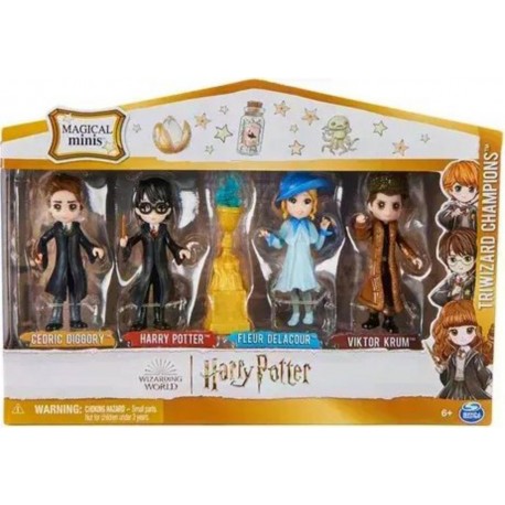 HARRY POTTER Coffret Multipack 4 Figurines Champions Tournoi Des 3 Sorciers le coffret