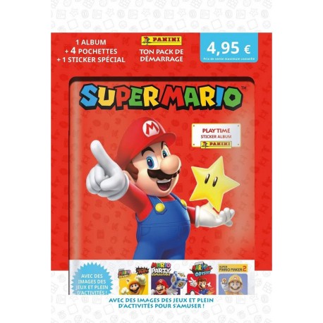 EL Stickers Pack Super Mario stickers, Album + 4 pochettes + carte