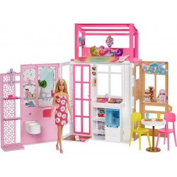 MATTEL Barbie Maison transportable Barbie la poupée et ses accessoires