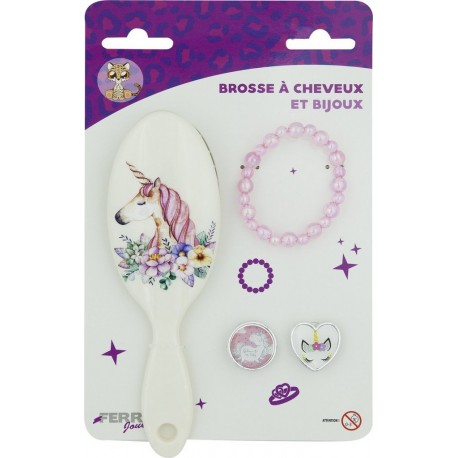 FERRY Brosse à cheveux et bijoux la brosse et les bijoux