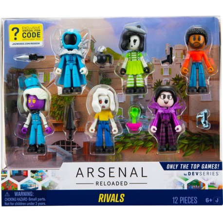 JAZWARES Figurine Arsenal Reloaded Rivals x6 + accessoires x6 lot de 6 figurines avec accessoires