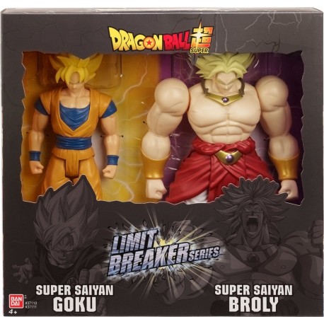 DRAGON BALL Figurine Super Saiyan Goku vs Super Saiyan Broly lot de 2 figurines