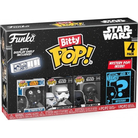 POP STAR WARS VADER FUNKO Pack 4 Figurines Bitty POP STAR WARS Darth VADER FUNKO