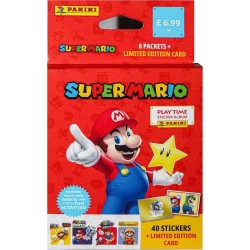 BLISTER Stickers Super Mario 8 pochettes + 1 carte édition limitée