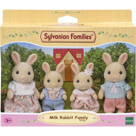 SYLVANIAN FAMILIES La famille Lapin crème la boîte