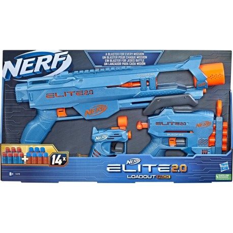 NERF Pistolet Elite 2.0 Loadout pack de pistolet avec 3 blasters