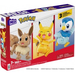 POKEMON Jeu de Construction Pikachu, Evoli et Tiplouf le coffret