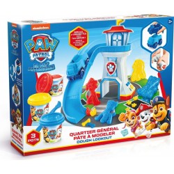 PAW PATROL Pâte à modeler x 4 Quartier général coffret le coffret