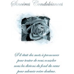 EDITOR Carte condoléance x10 lot de 10 cartes