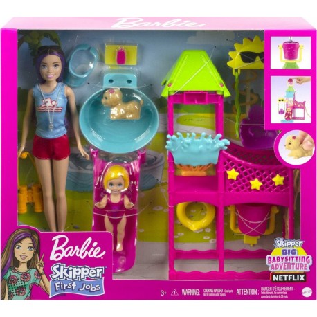 MATTEL Coffret Barbie Skipper Le parc Aquatique le coffret