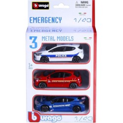 BBURAGO Coffret de 3 voitures de secours 1/43 ty60697 le jouet