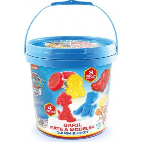 PAW PATROL Pâte à modeler La Pat'Patrouille le seau avec accessoires inclus