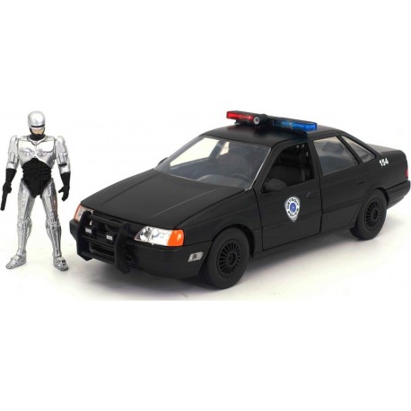 JADA TOYS Voiture Tarus noire 1986 & Robocop la figurine et la voiture