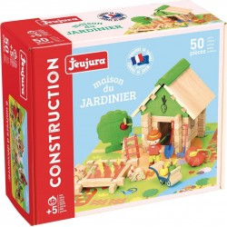 JEUJURA Jeu de construction en bois La maison du jardinier la boîte