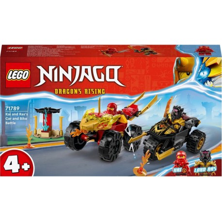 LEGO 71789 NINJAGO Le Combat en Voiture et en Moto de Kai et Ras