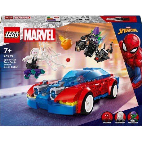 LEGO 76279 Marvel La Voiture de Course de Spider-Man contre le Bouffon Vert Venomisé