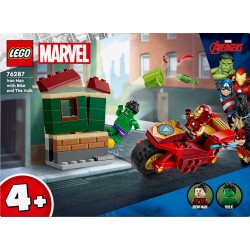 LEGO 76287 Marvel Iron Man avec une Moto et Hulk