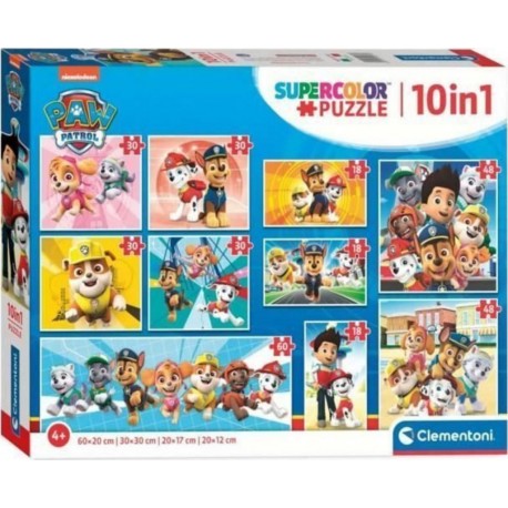 Paw Patrol Supercolor 10 In 1 (10 Puzzle (18-60 Teile))