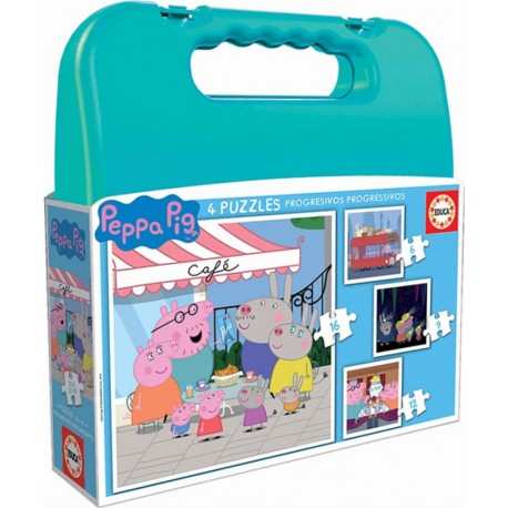 Educa Set De 4 Puzzles Peppa Pig Progressive (6-9-12-16 Pcs)