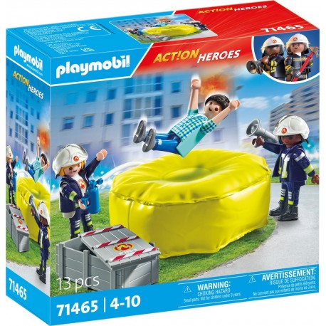 PLAYMOBIL Jeux d'imitation Pompier avec coussin de sauvetage