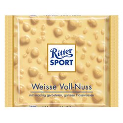 Ritter Sport Blanc Noisettes Entières (lot de 6)
