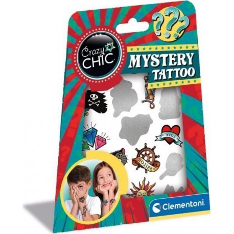 NC Coffret De 17 Tatouages Temporaires Mystères Crazy Chic Fabriqué En Italie