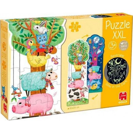 NC Puzzle Goula Xxl Fluorescent Ferme Réversible 80 X 28 Cm 27 Pièces