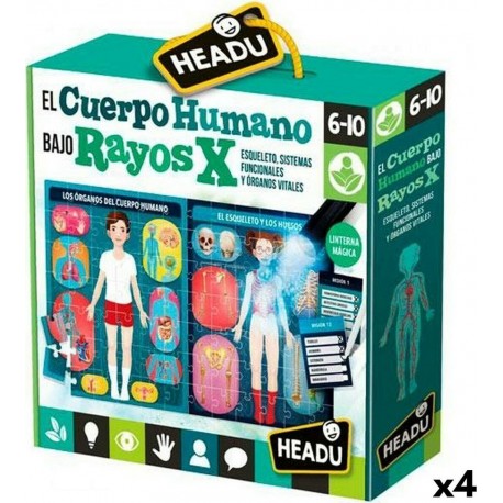 NC Jeu Éducation Enfant Headu El Cuerpo Humano Rayos X (4 Unités)